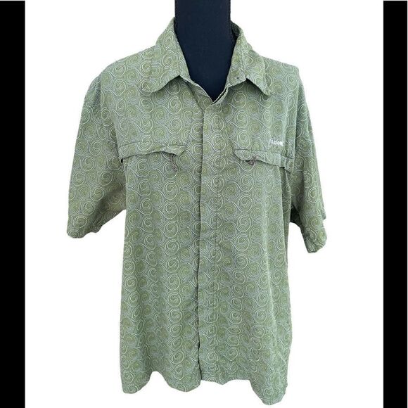 Cloudveil Mens button front shirt with covered placket and zip chest pockets, L - Picture 1 of 7